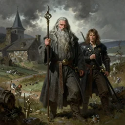 gandalf in the shire brothers hildebrandt, frank frazetta
