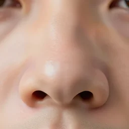 the inside of a human nostril, macro lens photo