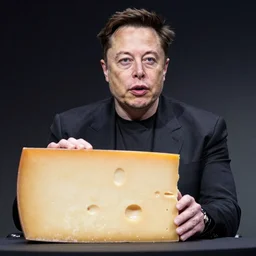 elon musk made of cheese, hd photo