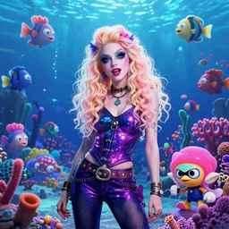 lovely psychic pastel punk rocker vampiric lisa frank electrifying rockstar background designs of vibrant underwater locations filled with fish and coral by genndy tartakovsky and splatoon by nintendo and the psychonauts franchise by doublefine tim shafer artists for the new hotel transylvania film