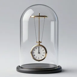 photo of a torsion pendulum clock in its glass dome floating inside the international space station. highly - detailed, wide angle, award - winning