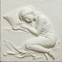 texture of 3d high relief painting of beautiful  sleeping girls painted in the style of the old masters, painterly, thick heavy impasto, expressive impressionist style, painted with a palette knife