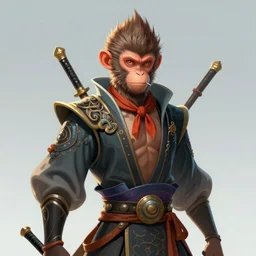 “ a cyberpunk dream of chinese monkey king 孙 悟 空 西 游 记 黄 金 甲 紫 金 冠 ”