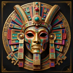 majestic aztec death mask portrait, elden ring, intricate artwork masterpiece, psychedelic, matte painting movie poster, golden ratio, trending on cgsociety, intricate, epic, trending on artstation, by h. r. giger and zdizslaw beksinski, highly detailed, vibrant, production cinematic character render, ultra high quality model