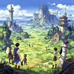 anime scenery, wide angle, anime in fantasy style, trending artwork, painted in anime painter studio, by anato finstark, tony sart, marc simonetti and an anime artist, collaboration
