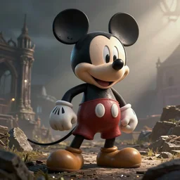 Mickey mouse as a dark souls boss