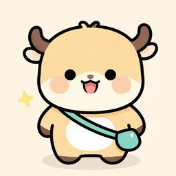 cartoon chibi yak