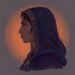 side view cell - shaded portrait, maya ali, sorcerer, gloomhaven, maya engine, gaudy colors, matte painting concept art, by jesper ejsing, by rhads and makoto shinkai and lois van baarle and ilya kuvshinov and rossdraws