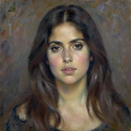 a beautiful painting of salma hayek, portrait, by claude monet, impressionism,
