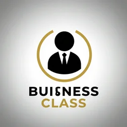 buissnes class, logo, simplistic, black and gold