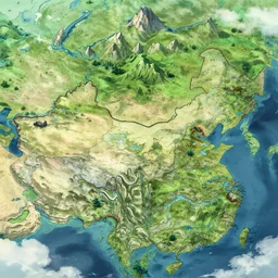 map of a fantasy world with distinct biomes, top - view, highly detailed, smooth, sharp focus, artstation, illustration by makoto shinkai and moebius and jean giraud