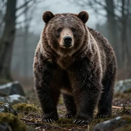 a fantasy bear in the style of the witcher 3