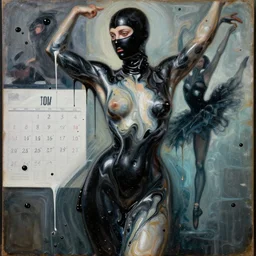 beautiful woman body carved sculpture melting, abstract oil painting, macro detail fluid particles, fashion pose, melting sculpture dripps, beautiful marbling acrylic fluid portrait, renaissance painting by michaelangelo, matte fresco, black latex female balaclava, female calendar, female ballerina body covered with black latex, underwater, concept art, melting glass, cinematic still, film still, kandinski, fashion portrait, black colors, sketch