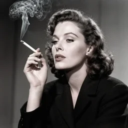 joan crawford smoking a joint or cigarette, photo journalism