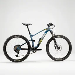 hand-painted mountain bike, studio product photography, isolated on a pure white background, centered, entire object in frame, sharp focus, soft studio lighting