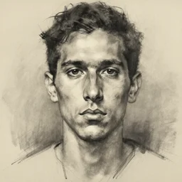 abstract charcoal portrait by josh hernandez