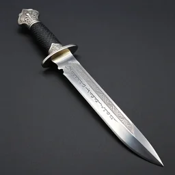 “ javanese keris with islamic prayers etched onto blade, sharp, metal, forged, highly detailed, intricate, epic, highly reflective, polished, highly detailed ”