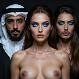 husam wleed and frank frazetta female figure with glowing blue eyes, full figure centered in portrait, 8 k, realistic, photo real, smooth, sharp, intricate detail, hyper detail, dramatic lighting, dramatic shading