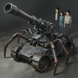 concept art of a robotic spider tank with a large laser cannon, key visual, ambient lighting, highly detailed, digital painting, artstation, concept art, sharp focus, by makoto shinkai and akihiko yoshida and hidari and wlop