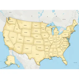 map of the united states with names
