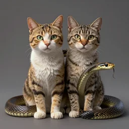 a fusion of a cat fused with a snake, hyperdetailed, artstation, cgsociety, 8 k