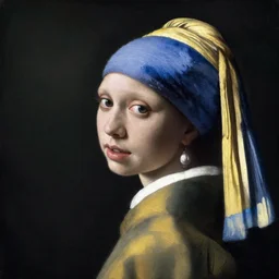 portrait of a beautiful young woman!! oil painting byjohannes vermeer, 1 7 th century, art, oil on canvas, wet - on - wet technique, realistic, pay attention to facial details, expressive emotions, intricate textures, illusionistic detail