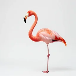 Man riding flamingo, photo