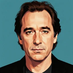portrait of the face of Steve Buscemi, illustration style of Victo Ngai