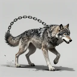 a chained man slowly turning into a wolf, digital art, trending on artstation, behance, octane, 8 k
