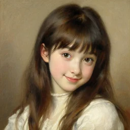 a detailed portrait of am adorable anime girl, smile coy, painting by gaston bussiere, craig mullins, j. c. leyendecker