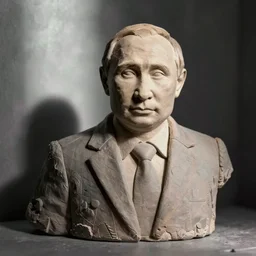 plasticine sculpture of a Putin