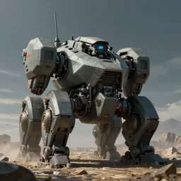 a concept art of a lada combat mech, artstation