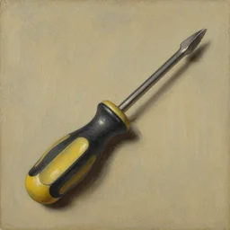 ” an oil painting of a screwdriver, in the style of leonardo da vinci ”