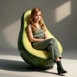 an avocado chair as emma watson