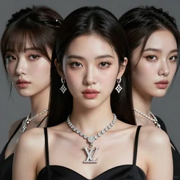 a pin up and beautiful fashion and charming and dreamlke asian girl, lv jewelry, art by artgerm & jeehyung lee & wlop, hyperdetailed, 8 k realistic, symmetrical, frostbite 3 engine, cryengine, dof, trending on artstation, digital art