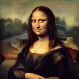 Mona Lista painting a portrait of Leonardo Da Vinci