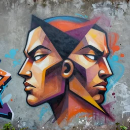 Mugen profile picture by Sachin Teng, asymmetrical, Organic Painting , Matte Painting, meaningful, Powerful, geometric shapes, hard edges, graffiti, street art:2 by Sachin Teng:4