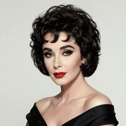 portrait of Elizabeth Taylor in the style of Artgerm