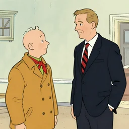 tintin meeting the prime minister of Iceland, french comic book, belgian comic book