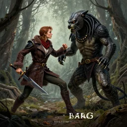 robin hood fighting the predator. realistic shaded lighting poster by greg rutkowski, magali villeneuve, artgerm, jeremy lipkin and michael garmash and rob rey