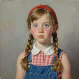 Real-life Pippi Longstocking, painted by Lucian Freud