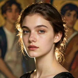 young woman, detailed gorgeous face, medium shot, rimming light, alphonse mucha, artgerm lau, greg rutkowski
