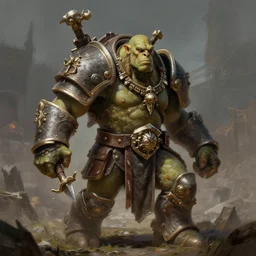 a warhammer ogre, by justin gerard and greg rutkowski, digital art, realistic painting, fantasy, dnd, very detailed, 4 k, trending on artstation