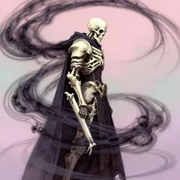 side profile, necromancer, bone armour, magical dark swirly ripples, pastel colors, by greg manchess, huang guangjian, gil elvgren, sachin teng, greg rutkowski, jesper ejsing, ilya kuvshinov