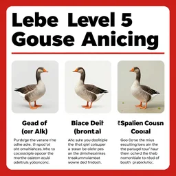 public information poster warning of a level 5 goose event