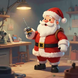 santa's robot workshop, trending on artstation
