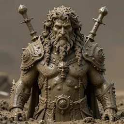 lord of mud, symmetrical, highly detailed, digital art, sharp focus, trending on art station
