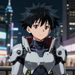 portrait of anime girl in mechanic armor in night HongKong by makoto sinkai, my hero academia, cyberpunk, greg rutkowski, perfect face, fine details