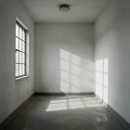 a white claustrophobic prison cell,