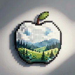 pixel art mosaic apple